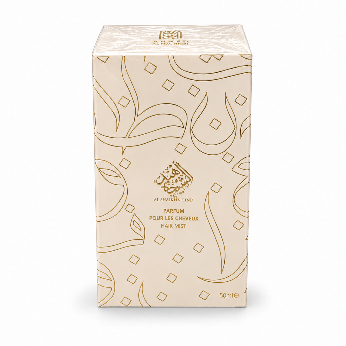 Al Shaikha Hind Hair Mist 50ml by Ahmed Al Maghribi — retail packaging