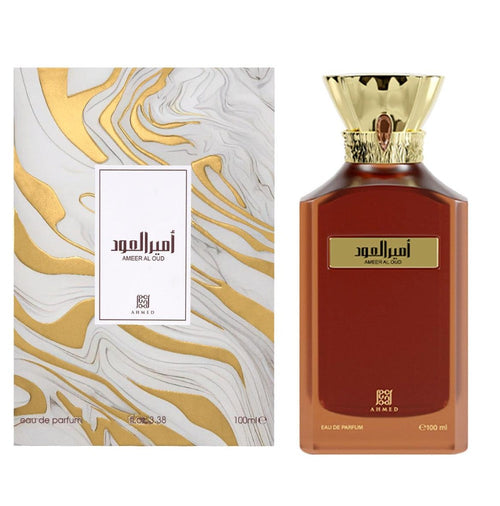 Ahmed Al Maghribi Ameer Al Oud 100ml bottle and box