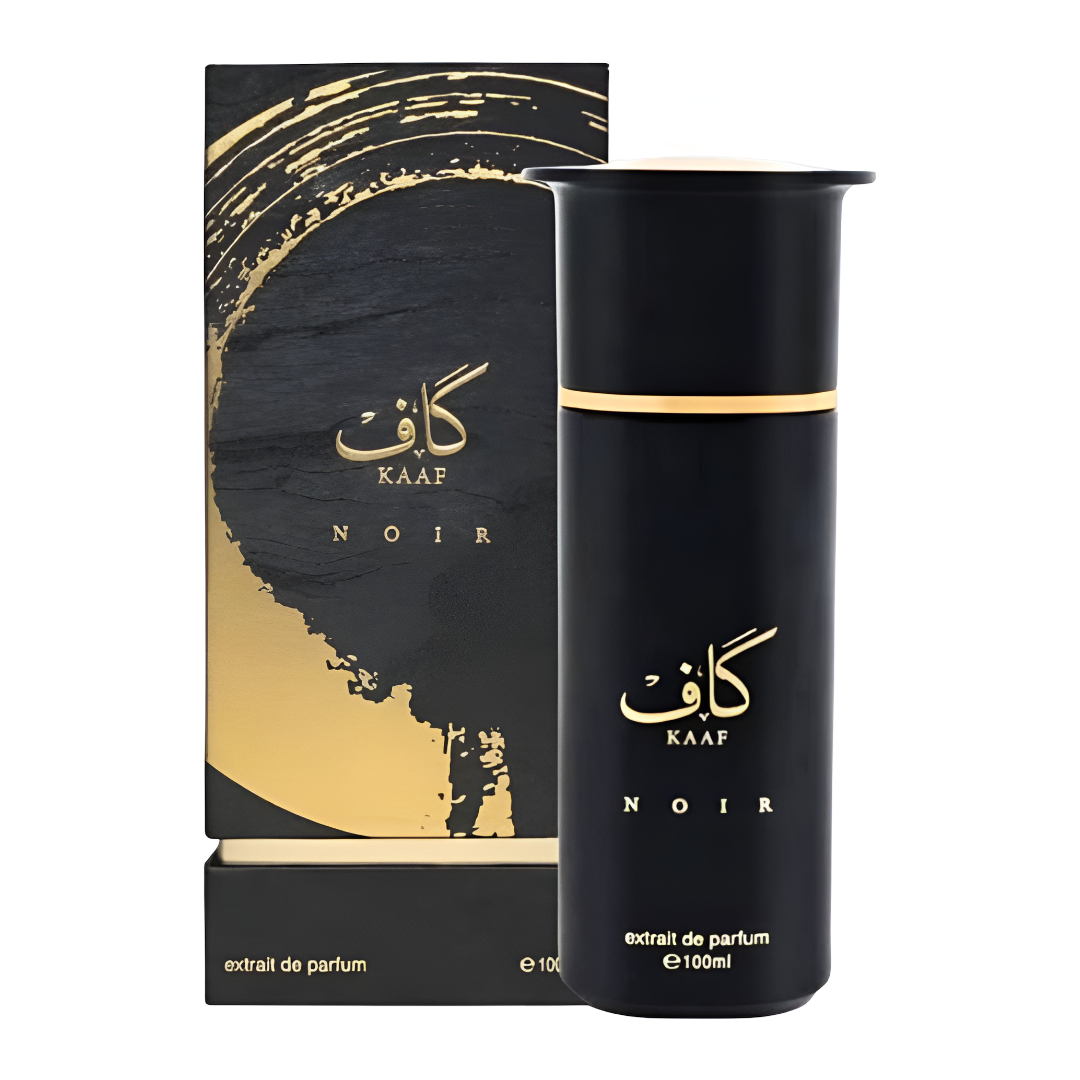 Ahmed Al Maghribi Kaaf Noir 100ml Extrait de Parfum bottle and box