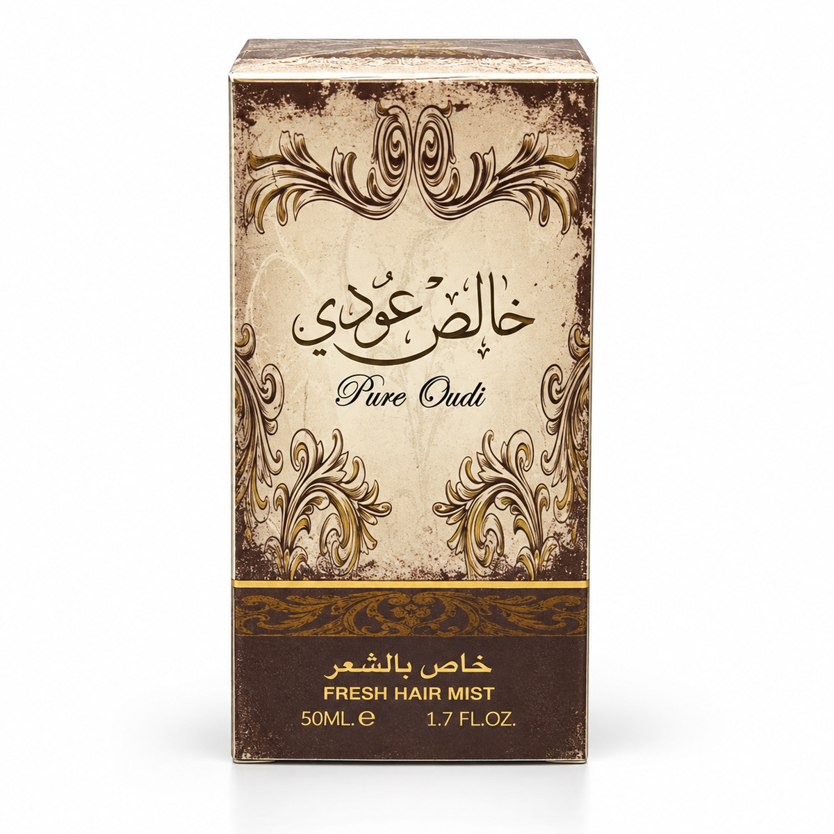 Pure Oudi Hair Mist 50ml by Lattafa – boxed product on white background