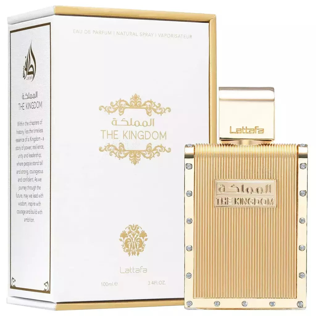 Lattafa The Kingdom for Men 100ml bottle and box