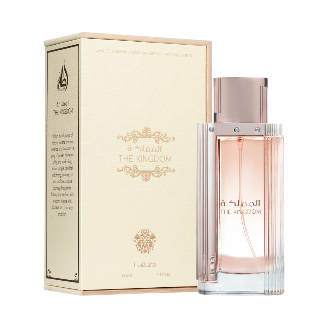 Lattafa The Kingdom for Women 100ml bottle and box