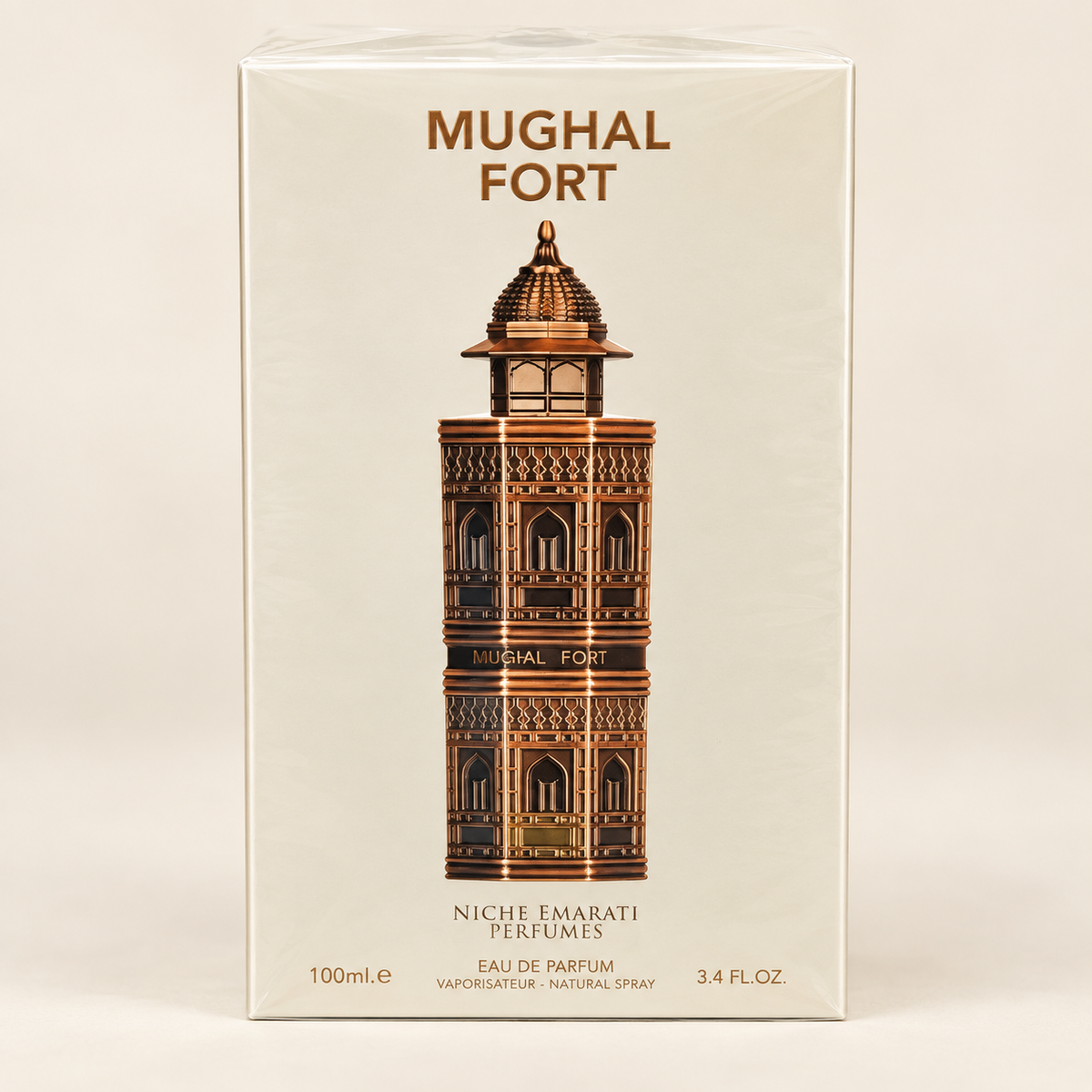Mughal Fort perfume retail packaging - detail view