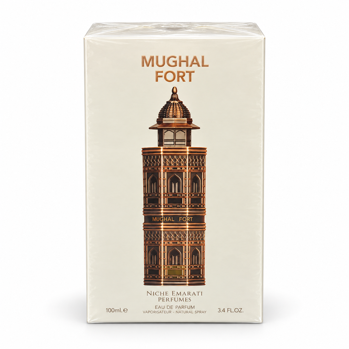 Mughal Fort perfume retail packaging - front view