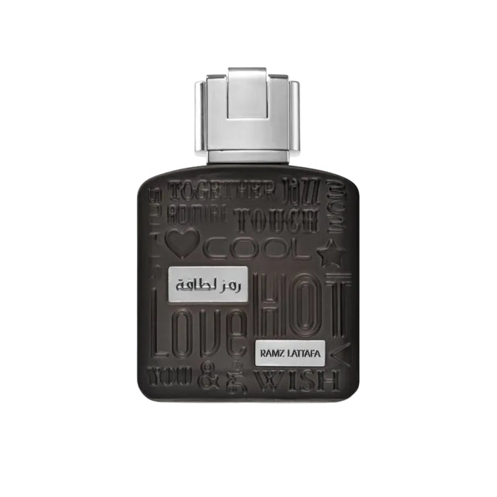 Lattafa Ramz Silver perfume bottle