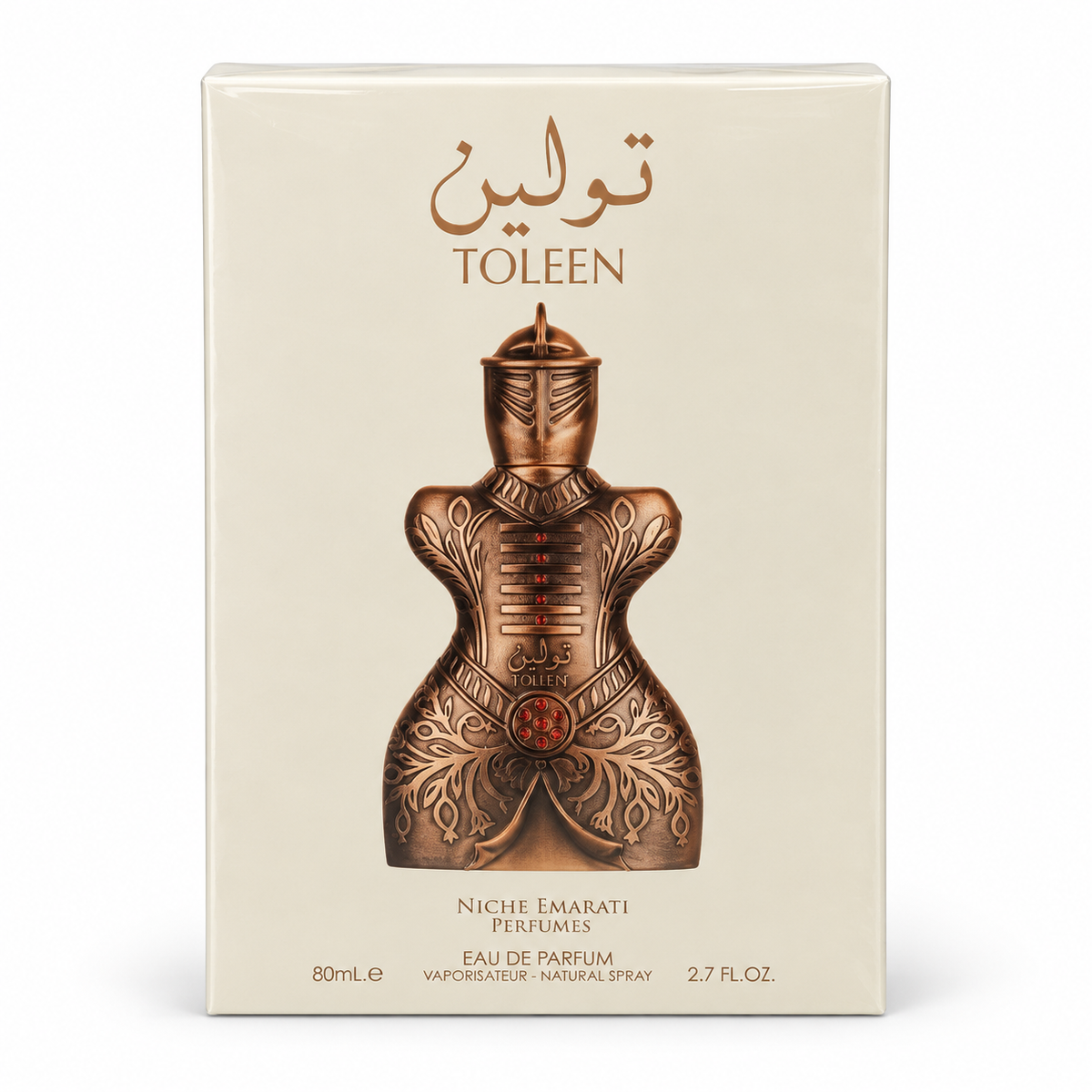 Toleen perfume retail packaging - front view