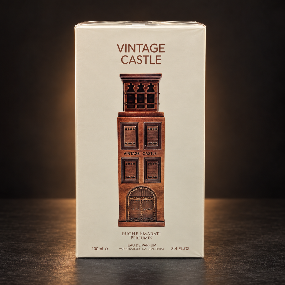 Vintage Castle retail packaging studio view