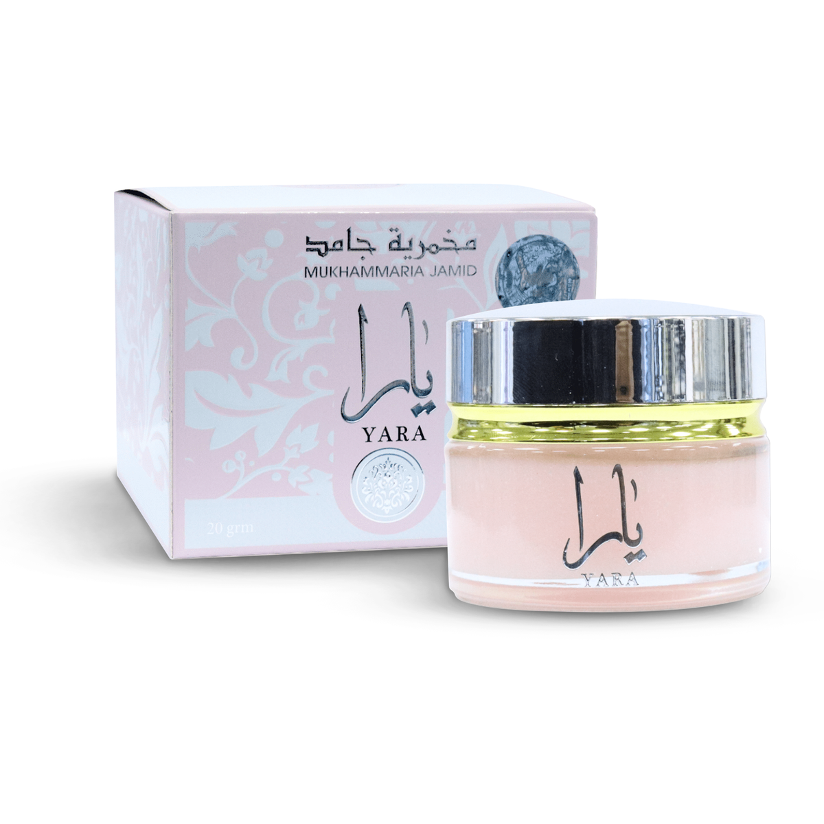 Mukhammaria Jamid Yara 20g - product jar and packaging